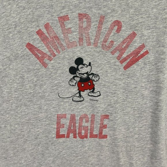 Disney x American Eagle Gray Mickey Mouse Graphic Tee Men's Size Small - Picture 2 of 9